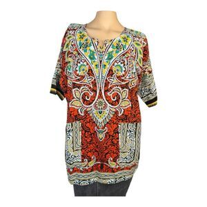 It Girl Boho Paisley Tunic Top – Size L